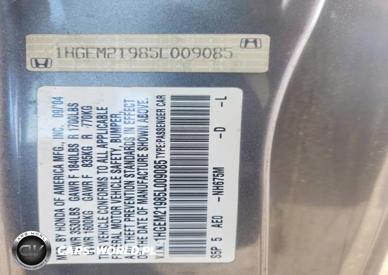 2005 Honda Civic Ex VIN:1HGEM21985L009085 - 12