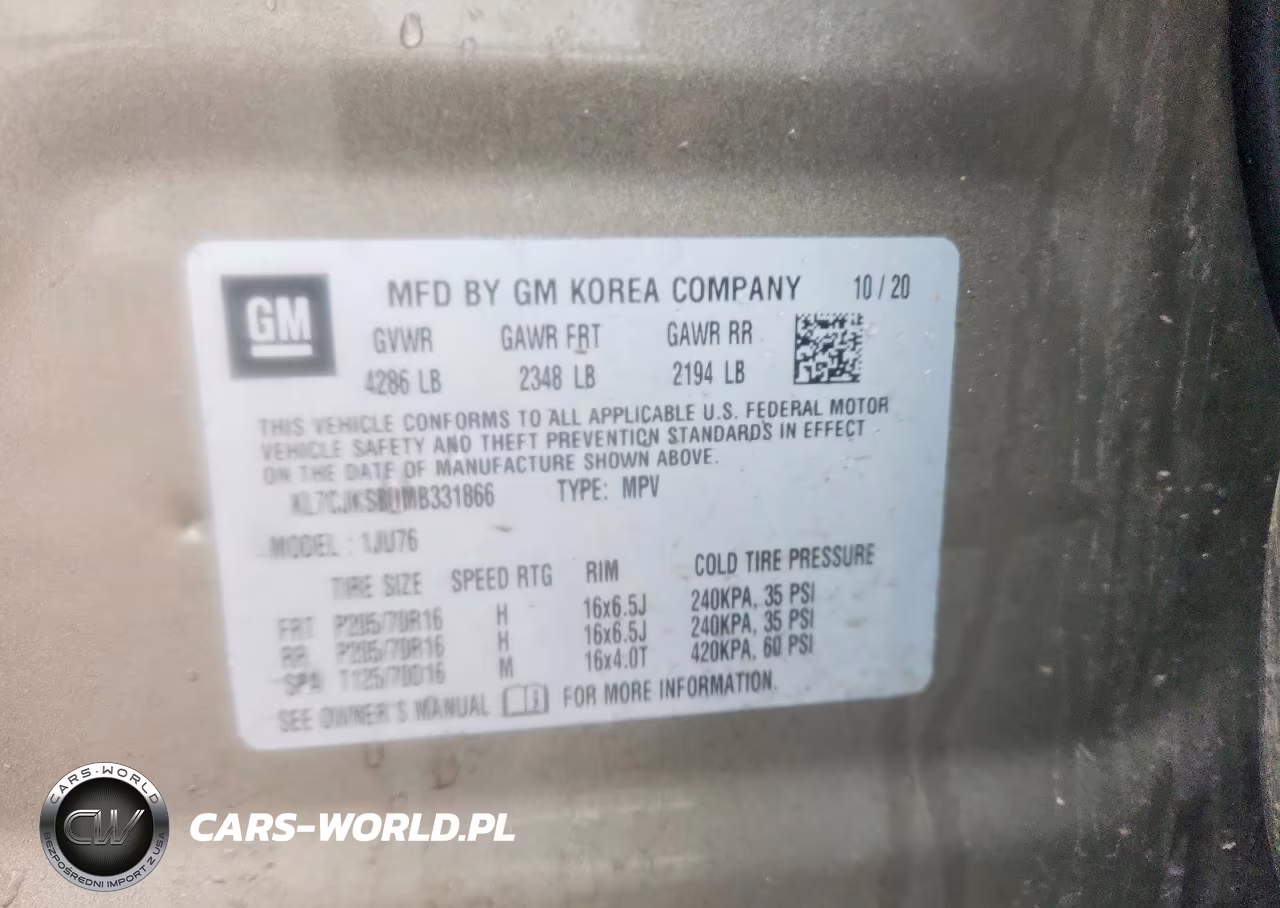2021 Chevrolet Trax Ls VIN:KL7CJKSB0MB331866 - 13