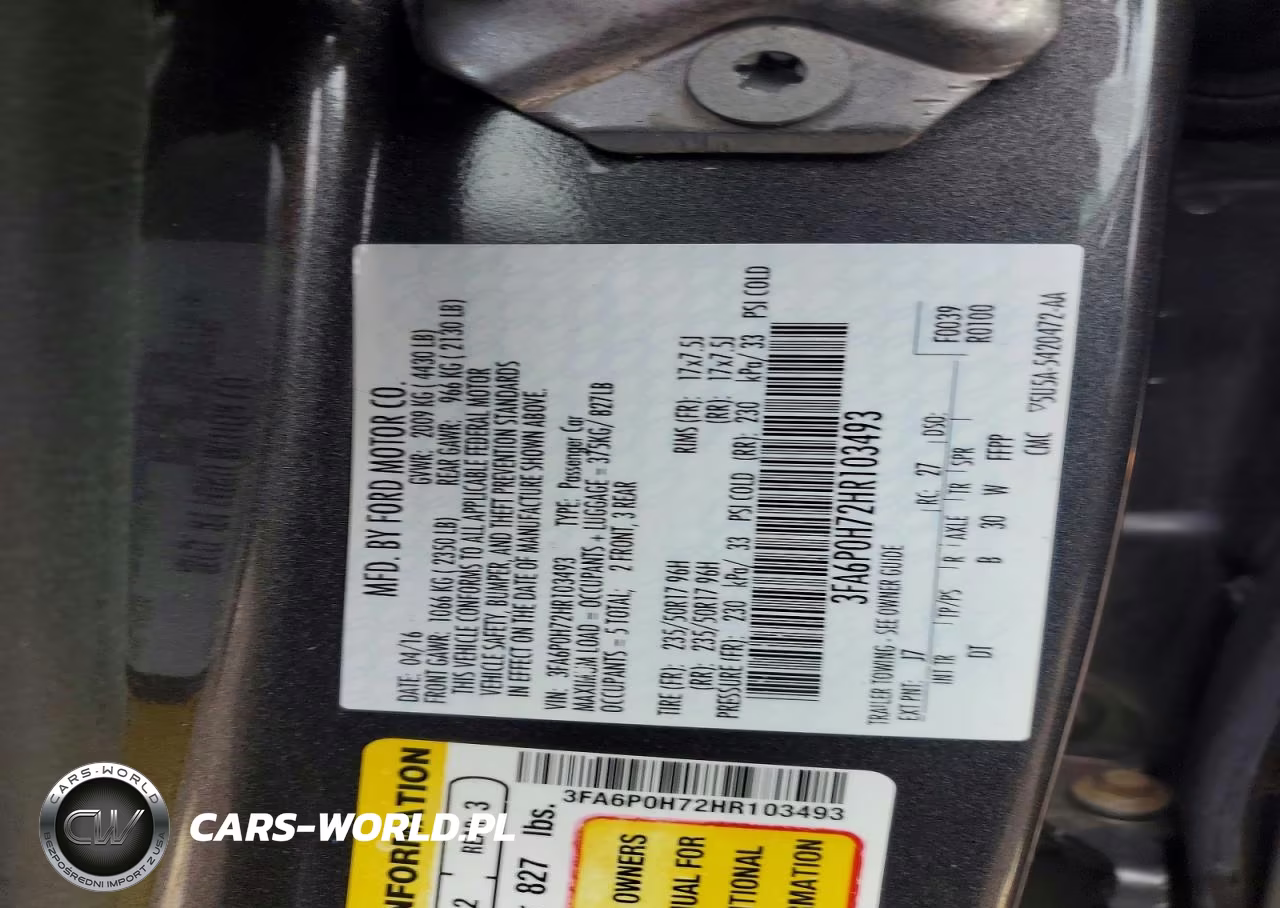 2017 Ford Fusion Se VIN:3FA6P0H72HR103493 - 12