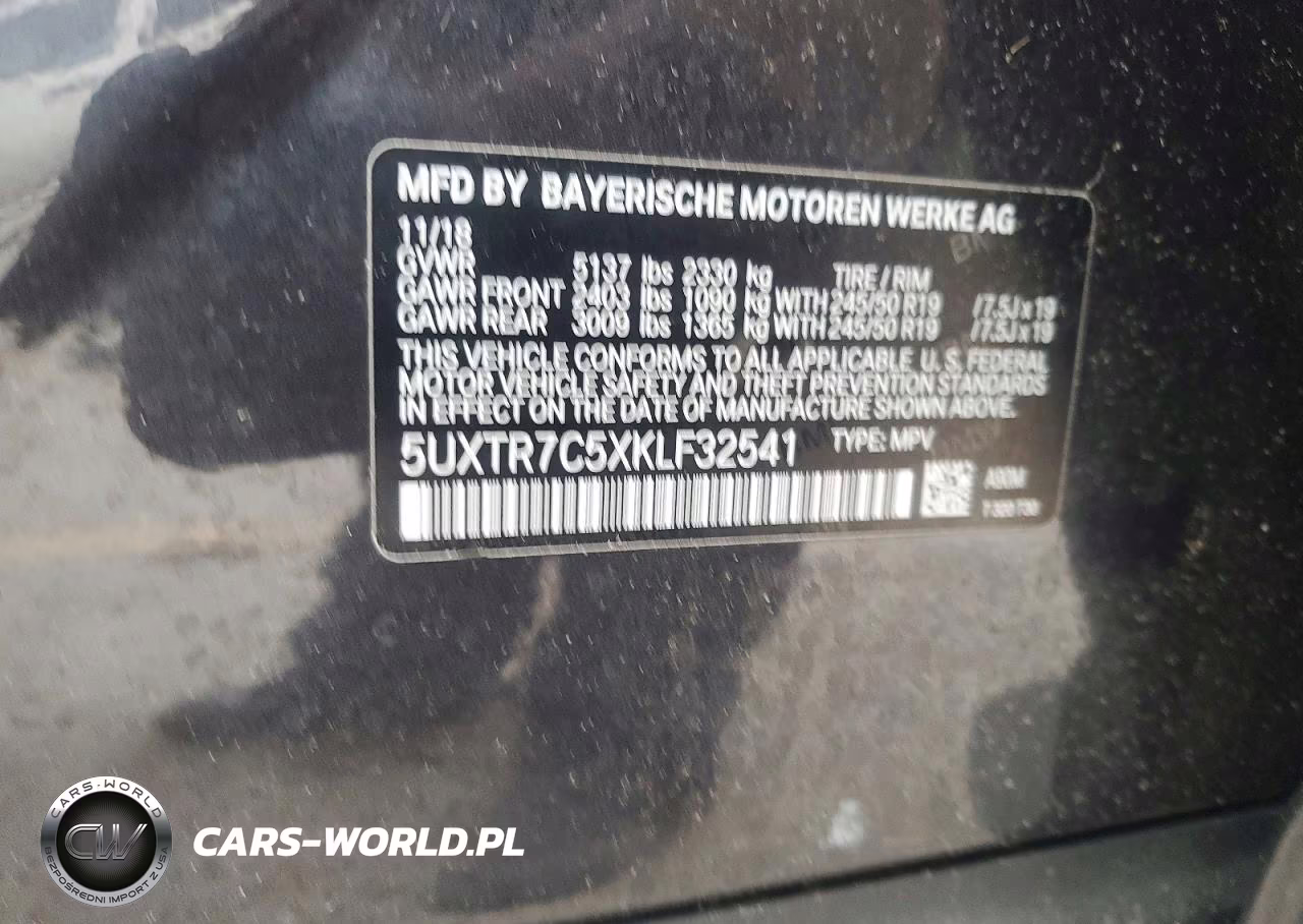 2019 BMW X3 Sdrive30I VIN:5UXTR7C5XKLF32541 - 13