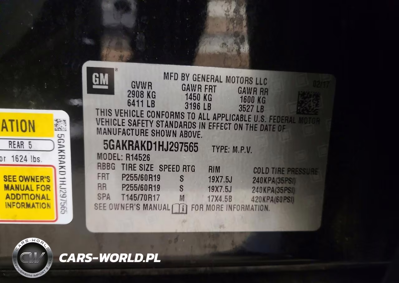 2017 Buick Enclave VIN:5GAKRAKD1HJ297565 - 13