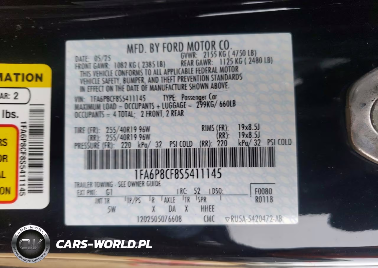 2025 Ford Mustang Gt VIN:1FA6P8CF8S5411145 - 13