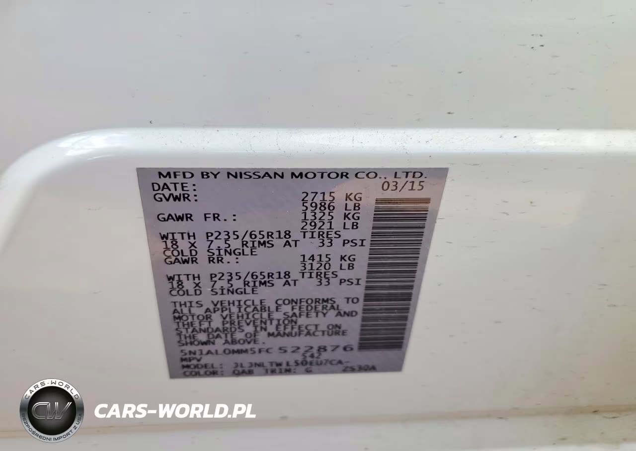 2015 Infiniti Qx60 Base VIN:5N1AL0MM5FC522876 - 12
