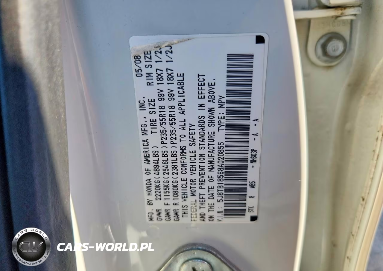 2008 Acura Rdx Technology VIN:5J8TB18568A020855 - 13