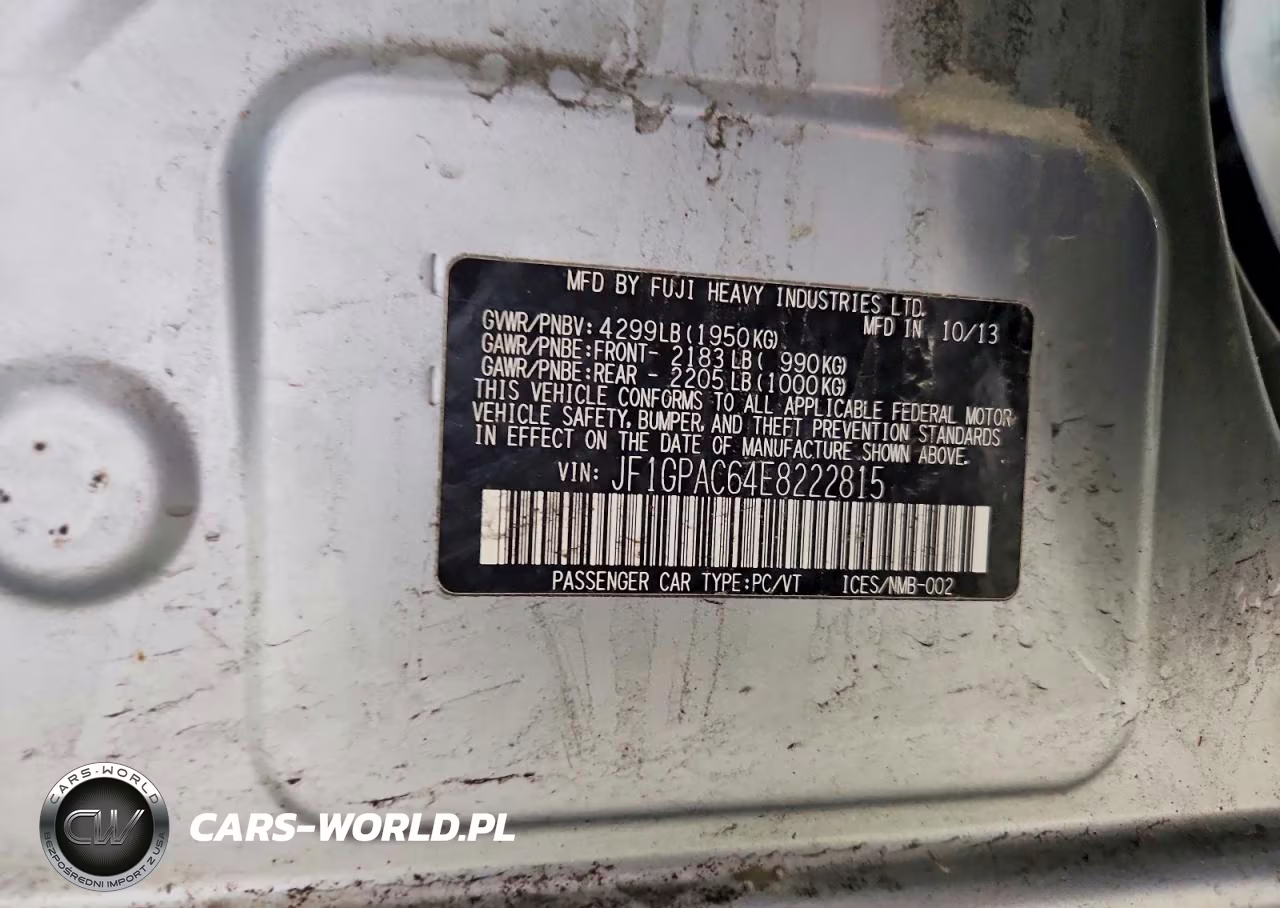 2014 Subaru Impreza Premium VIN:JF1GPAC64E8222815 - 12