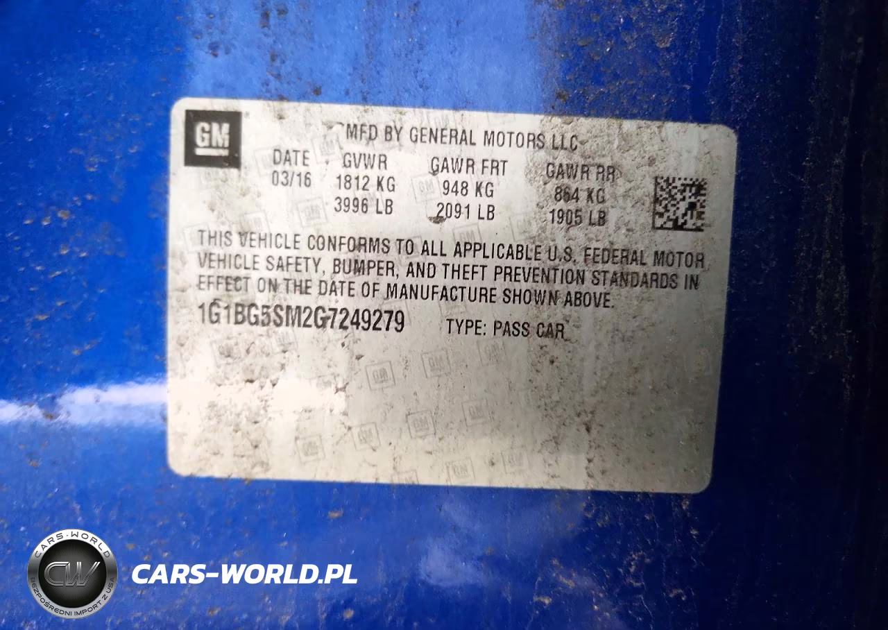 2016 Chevrolet Cruze Premier VIN:1G1BG5SM2G7249279 - 12