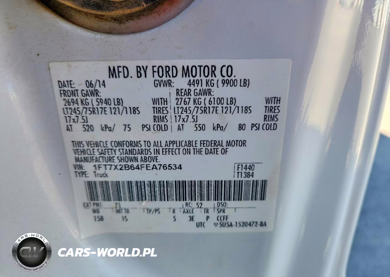 2015 Ford F250 Super Duty VIN:1FT7X2B64FEA76534 - 13