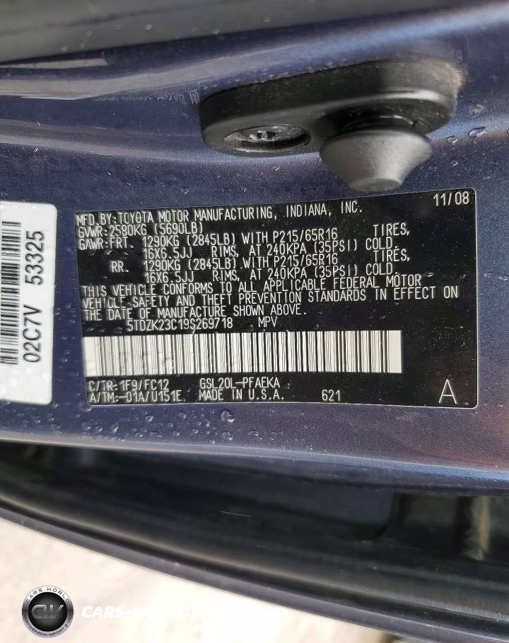 2009 Toyota Sienna Le 7-Passenger VIN:5TDZK23C19S269718 - 13