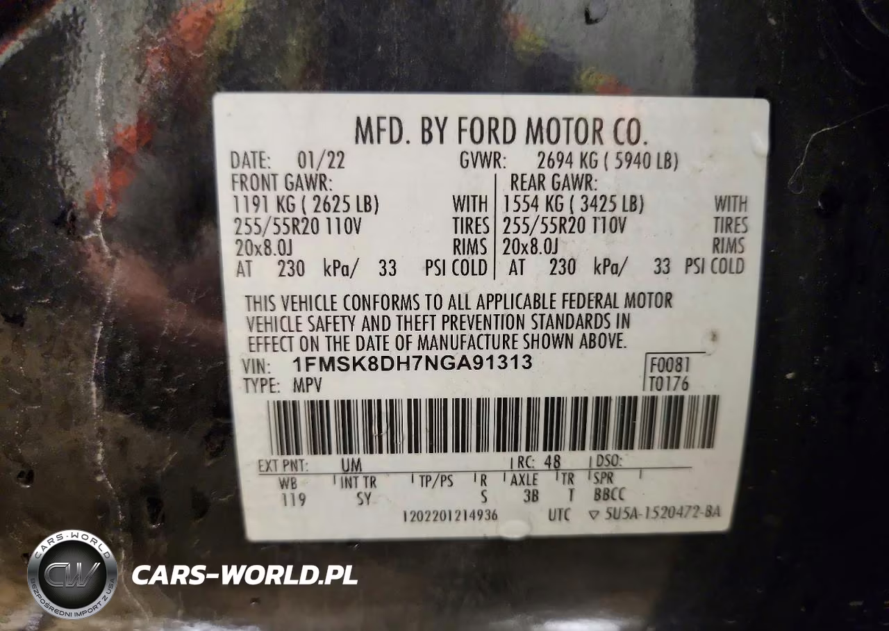 2022 Ford Explorer Xlt VIN:1FMSK8DH7NGA91313 - 14