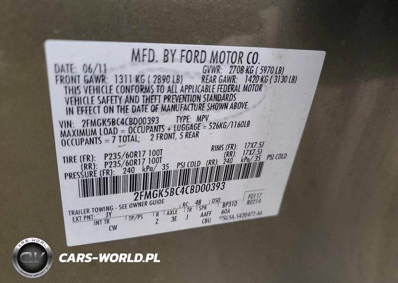 2012 Ford Flex Se VIN:2FMGK5BC4CBD00393 - 14