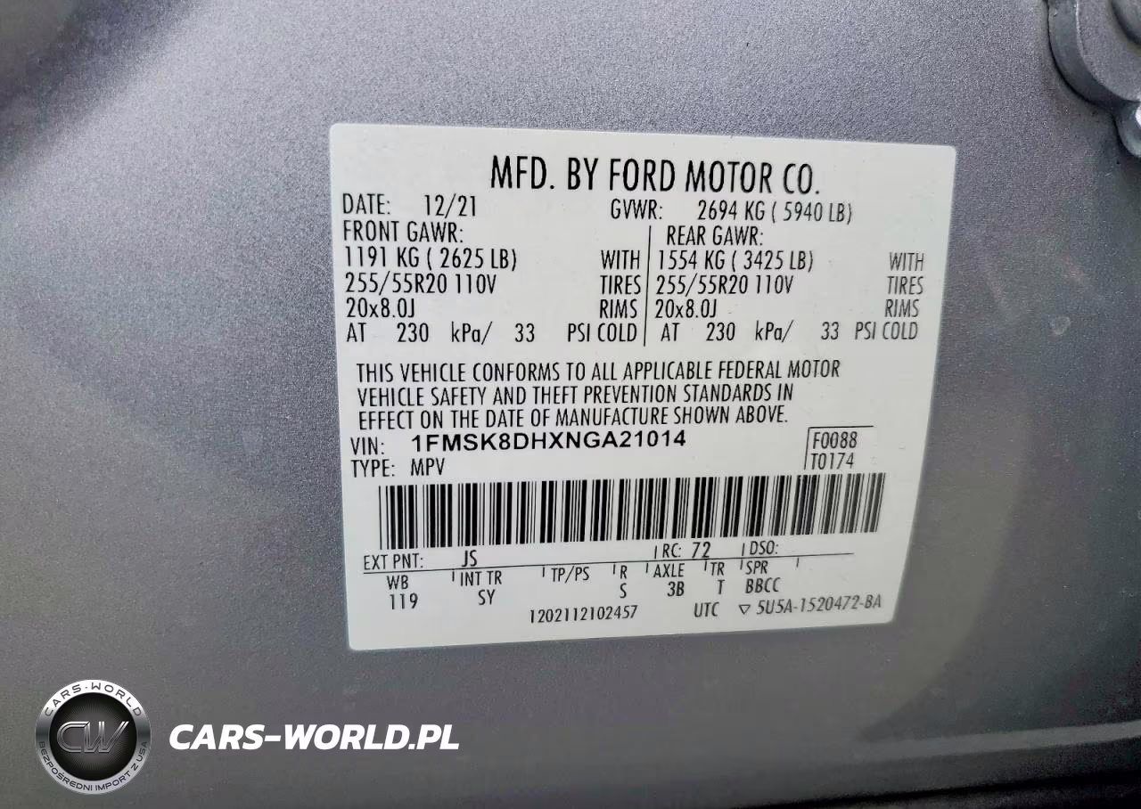 2022 Ford Explorer Xlt VIN:1FMSK8DHXNGA21014 - 13