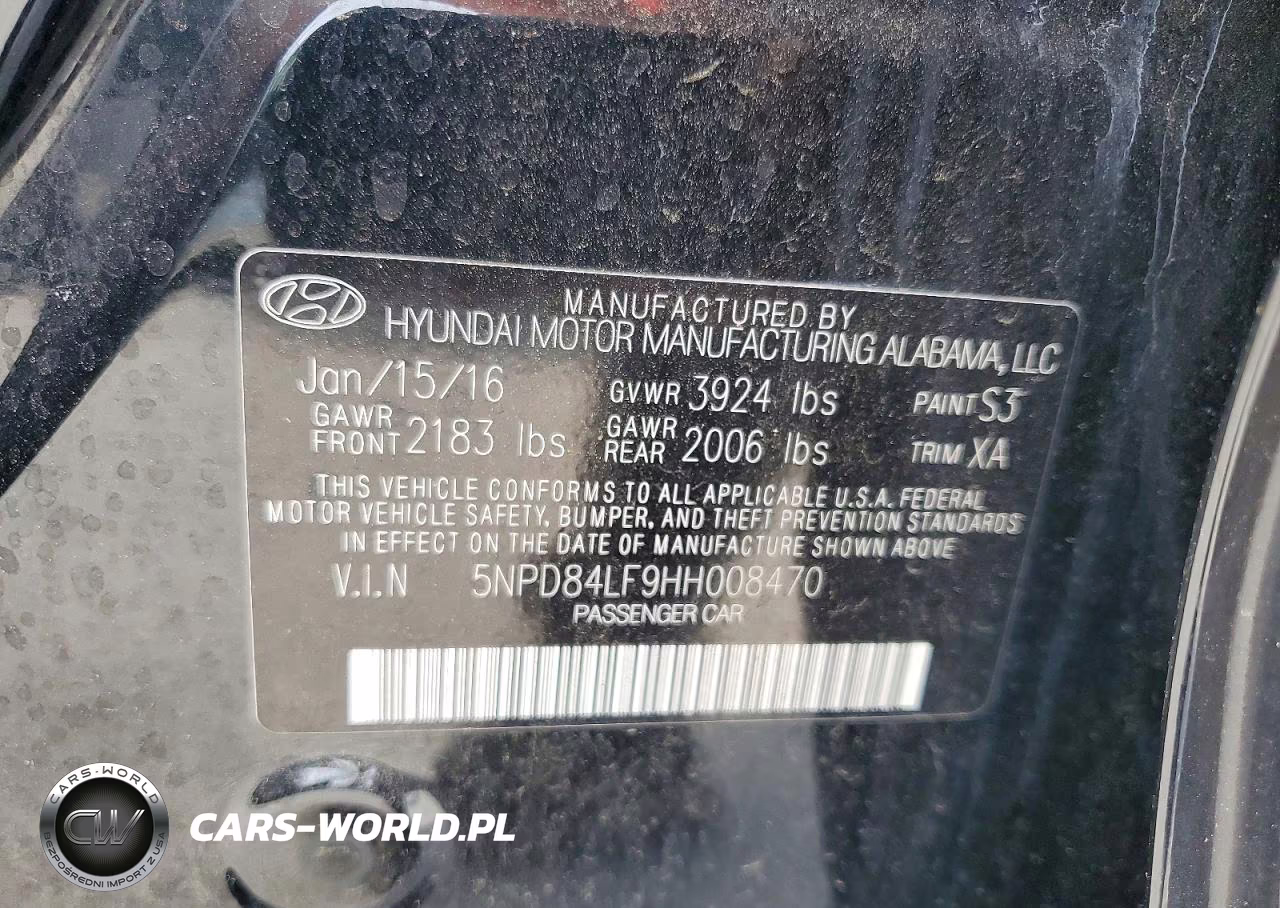 2017 Hyundai Elantra Limited VIN:5NPD84LF9HH008470 - 12