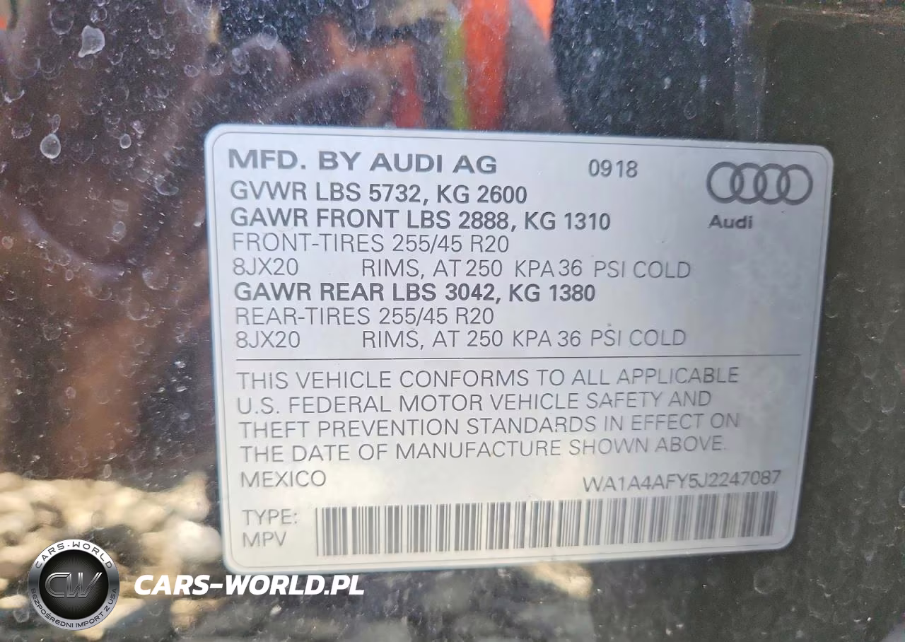 2018 Audi Sq5 Premium Plus VIN:WA1A4AFY5J2247087 - 12