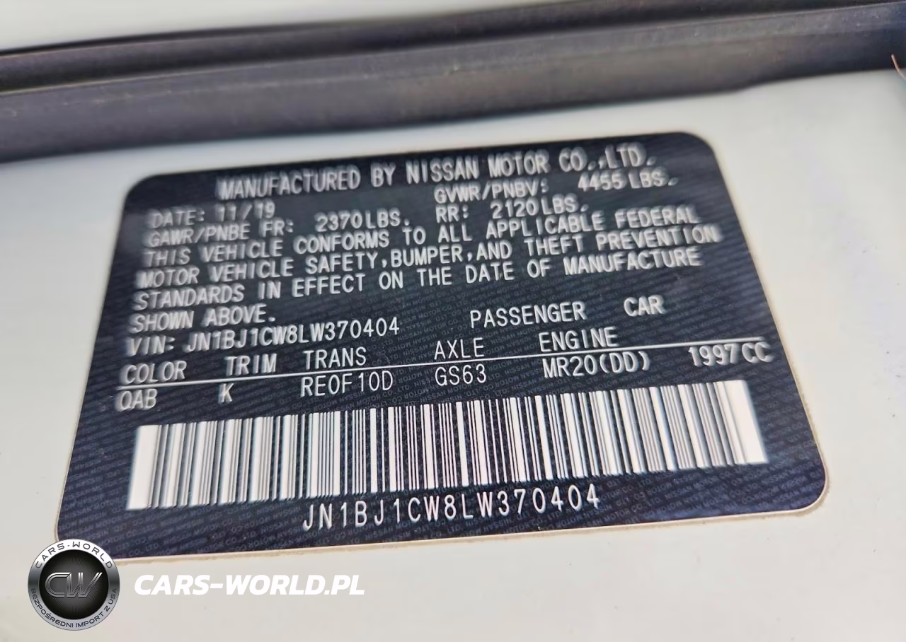 2020 Nissan Rogue Sport Sv VIN:JN1BJ1CW8LW370404 - 12