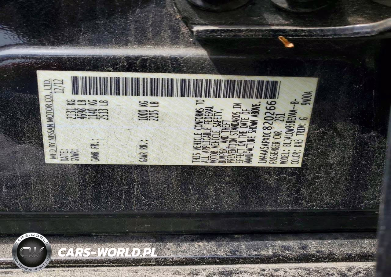 2013 Nissan Maxima 3.5 S VIN:1N4AA5APXDC820266 - 13