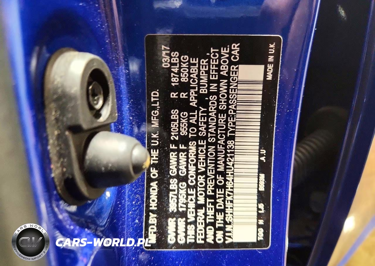 2017 Honda Civic Ex VIN:SHHFK7H64HU421138 - 12