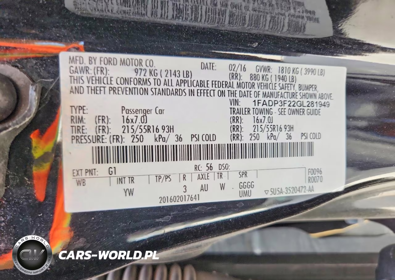 2016 Ford Focus Se VIN:1FADP3F22GL281949 - 12