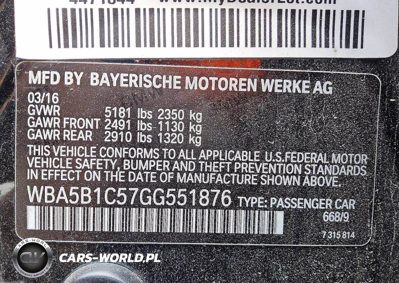 2016 BMW 535 I VIN:WBA5B1C57GG551876 - 12