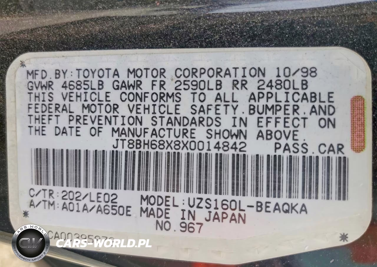 1999 Lexus Gs 400 VIN:JT8BH68X8X0014842 - 13