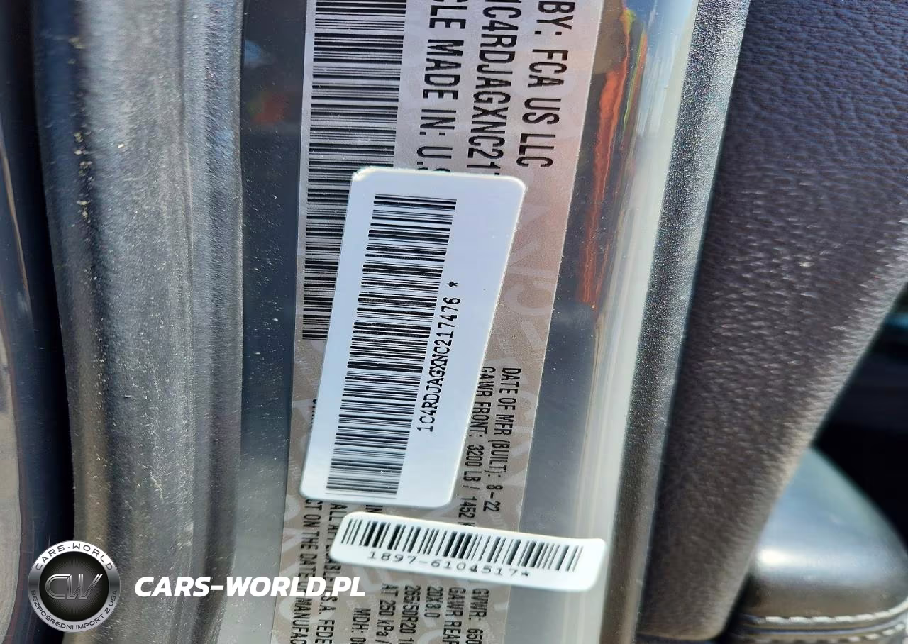 2022 Dodge Durango Sxt VIN:1C4RDJAGXNC217476 - 13