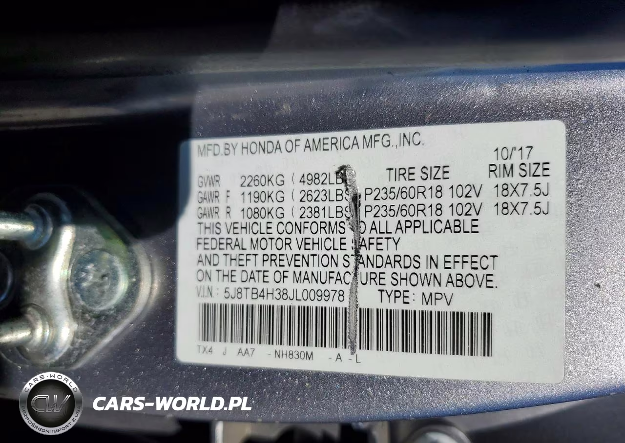 2018 Acura Rdx VIN:5J8TB4H38JL009978 - 13