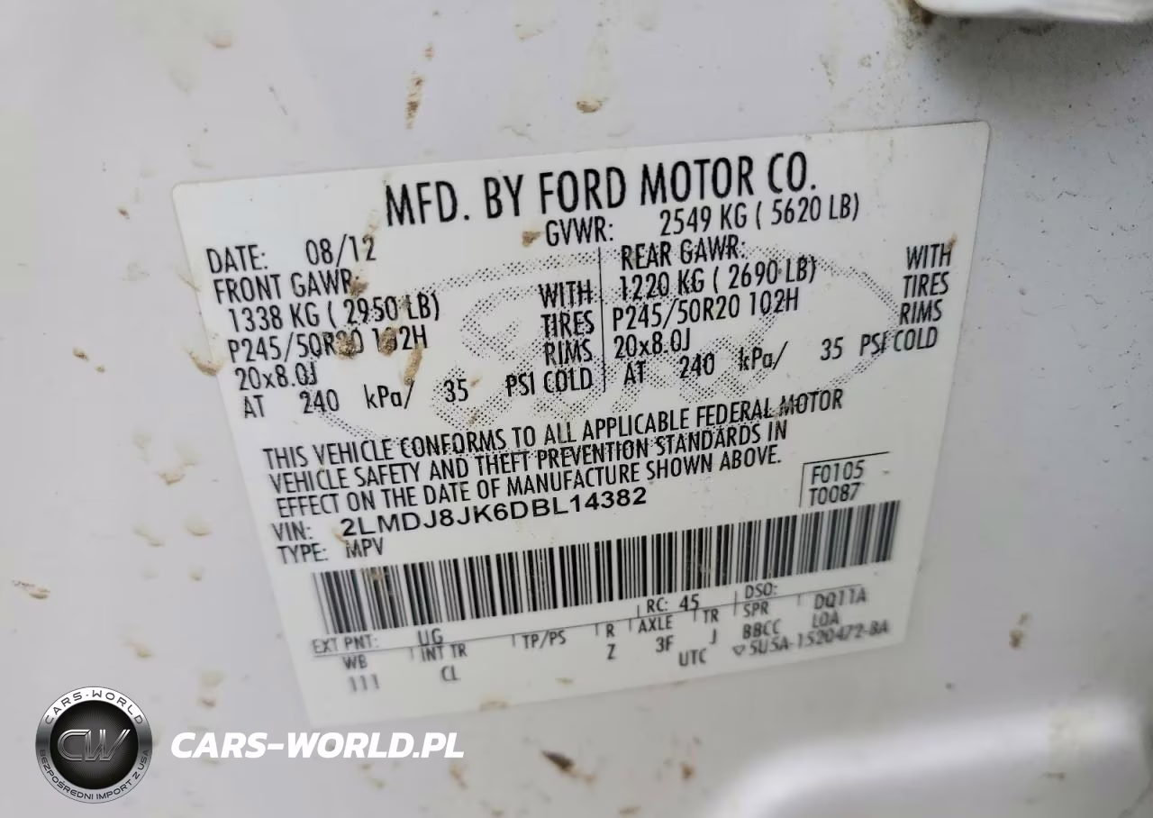 2013 Lincoln Mkx VIN:2LMDJ8JK6DBL14382 - 13