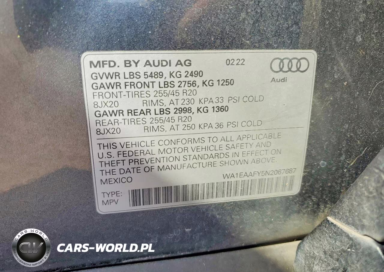 2022 Audi Q5 Premium Plus 45 VIN:WA1EAAFY5N2067687 - 13