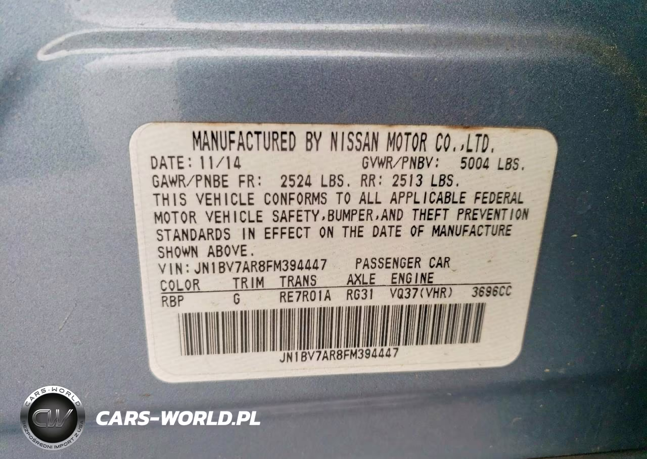 2015 Infiniti Q50 Sport VIN:JN1BV7AR8FM394447 - 12