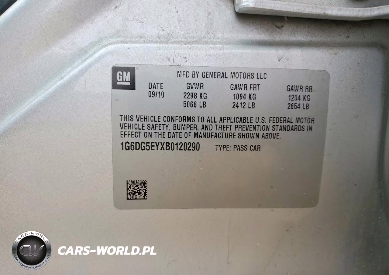 2011 Cadillac Cts Luxury Collection VIN:1G6DG5EYXB0120290 - 12