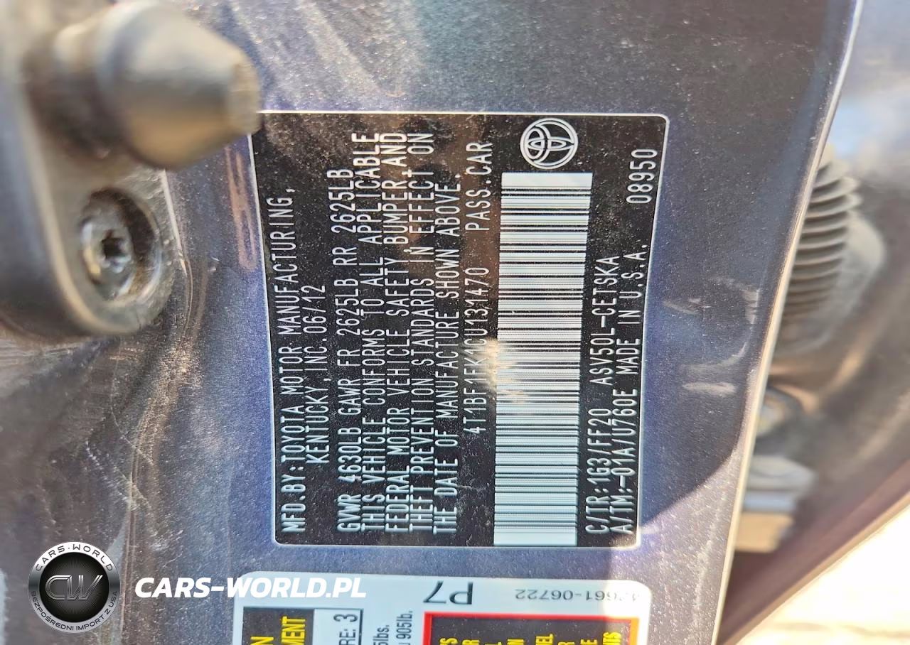 2012 Toyota Camry Se VIN:4T1BF1FK1CU131470 - 13