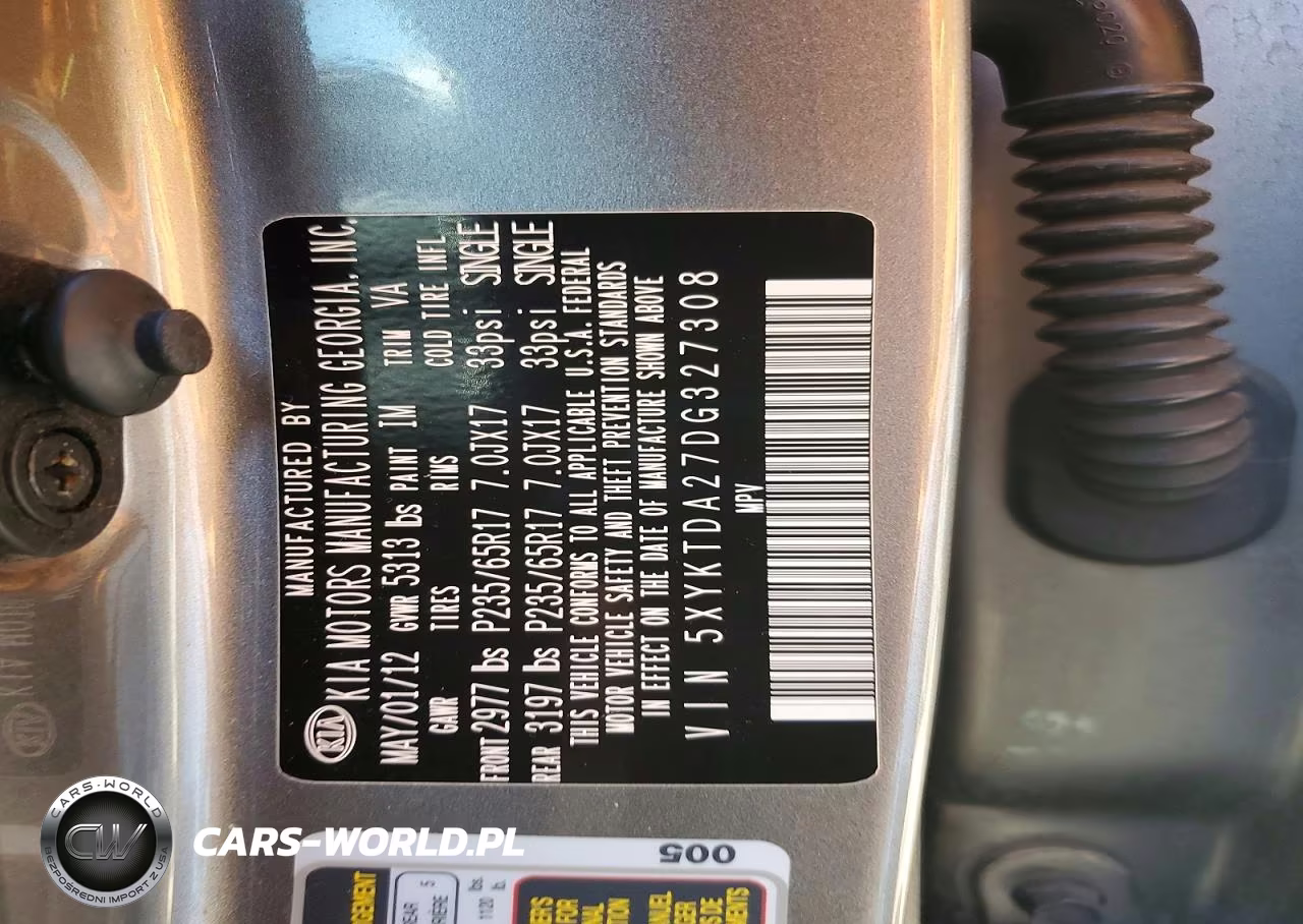 2013 Kia Sorento Lx VIN:5XYKTDA27DG327308 - 13