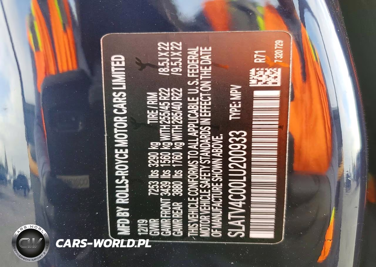 2020 Rolls-Royce Cullinan VIN:SLATV4C00LU200933 - 12