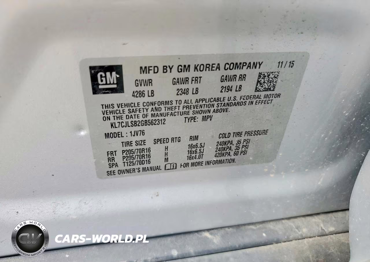 2016 Chevrolet Trax 1Lt VIN:KL7CJLSB2GB562312 - 13
