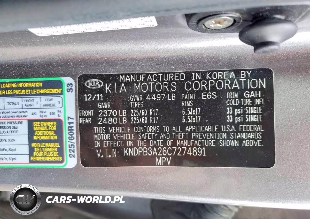 2012 Kia Sportage Lx VIN:KNDPB3A26C7274891 - 12