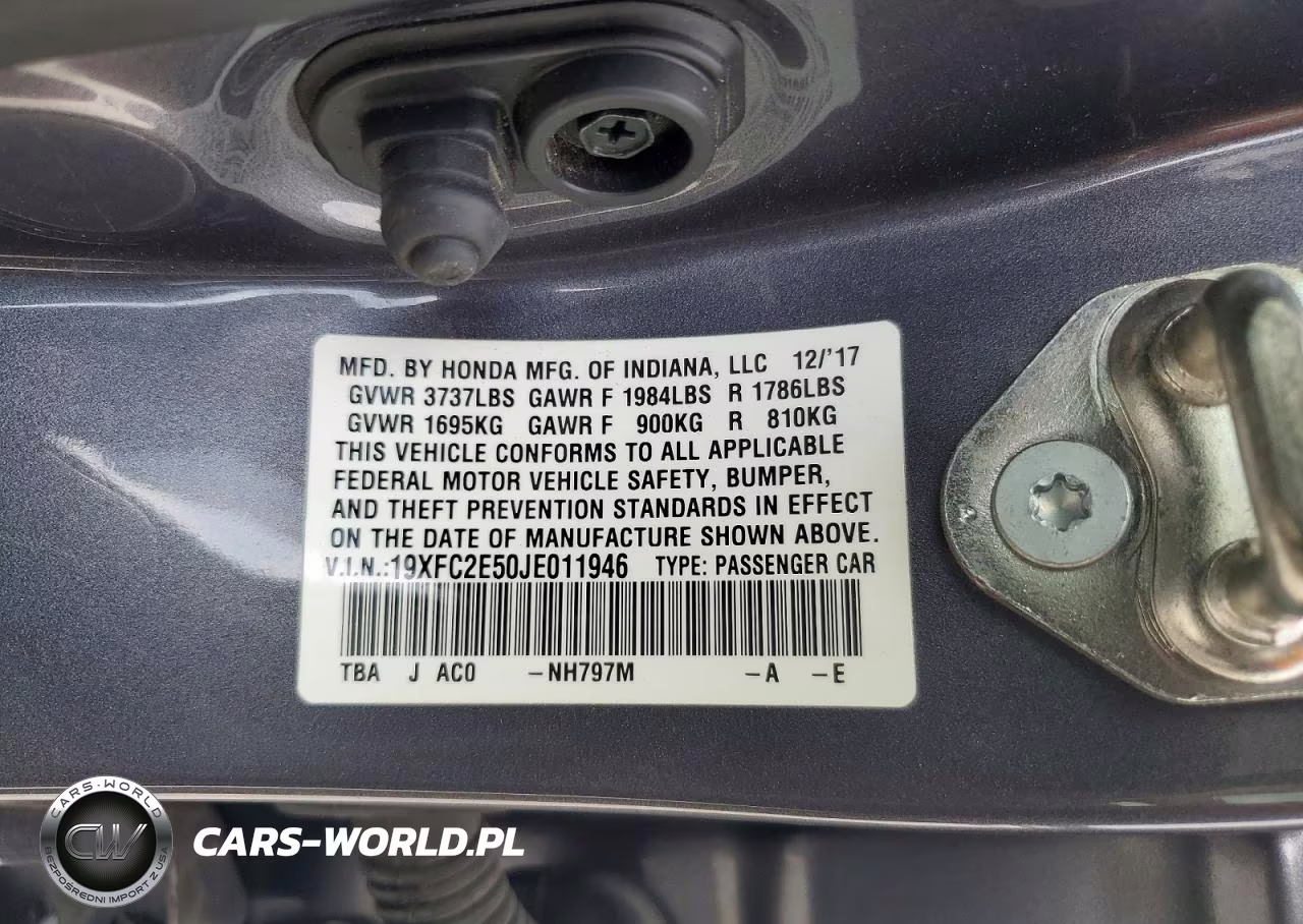 2018 Honda Civic Lx VIN:19XFC2E50JE011946 - 12