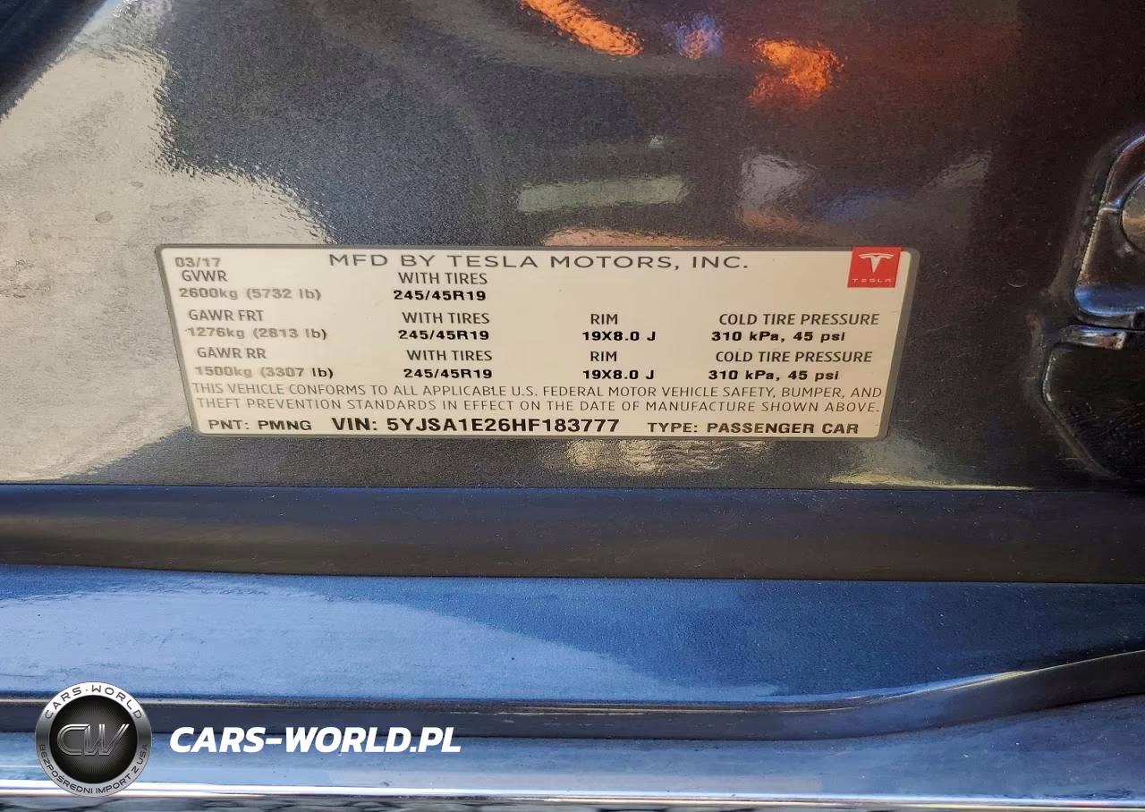 2017 Tesla Model S VIN:5YJSA1E26HF183777 - 12
