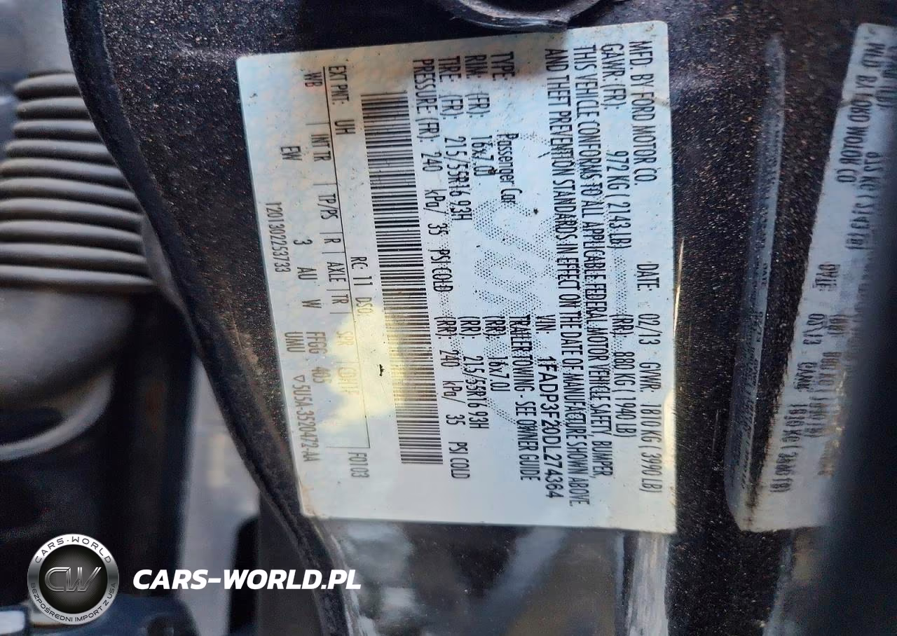 2013 Ford Focus Se VIN:1FADP3F20DL274364 - 12