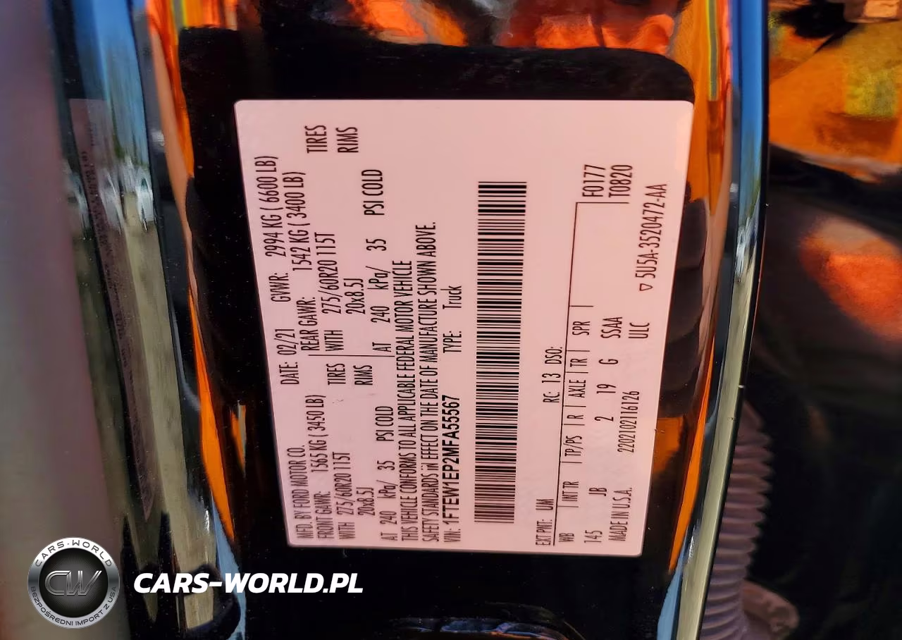2021 Ford F150 Supercrew VIN:1FTEW1EP2MFA55567 - 12