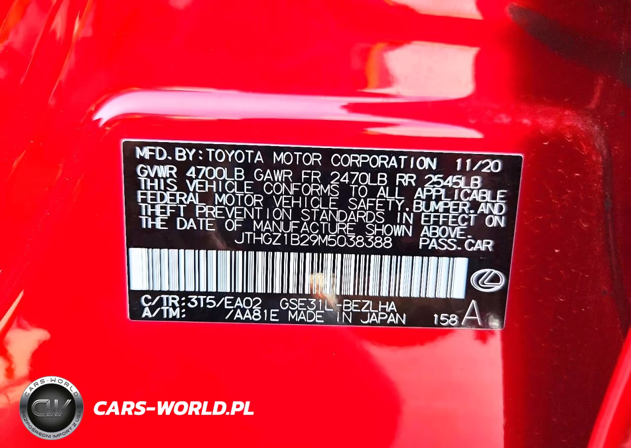 2021 Lexus Is 350 F Sport VIN:JTHGZ1B29M5038388 - 12