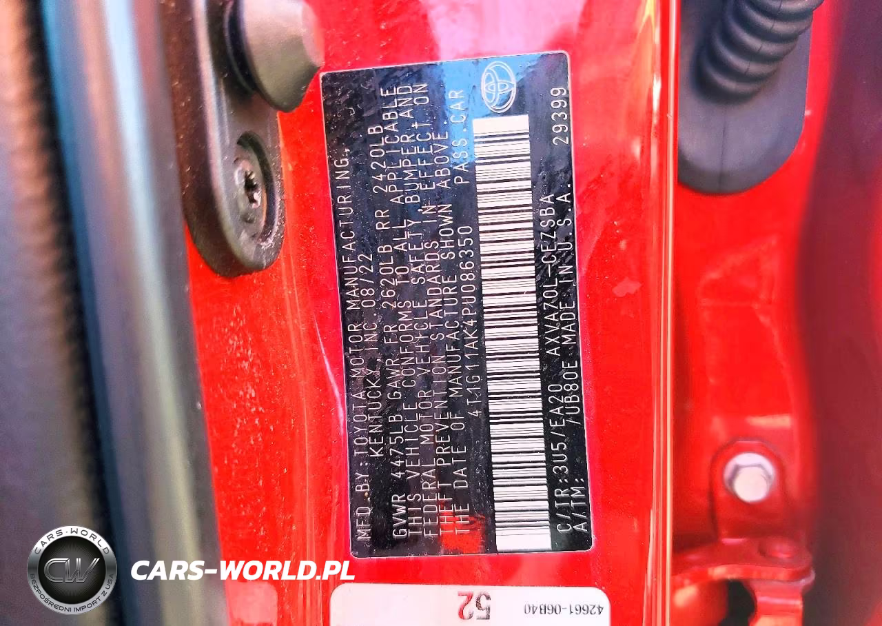 2023 Toyota Camry Se VIN:4T1G11AK4PU086350 - 12