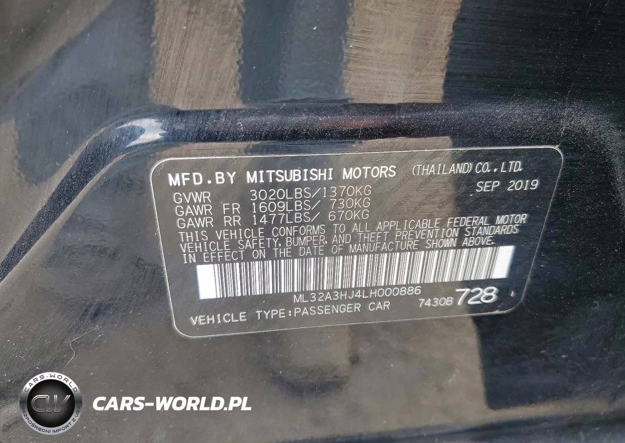 2020 Mitsubishi Mirage Es VIN:ML32A3HJ4LH000886 - 12