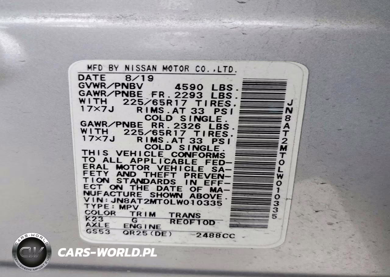 2020 Nissan Rogue S VIN:JN8AT2MT0LW010335 - 13