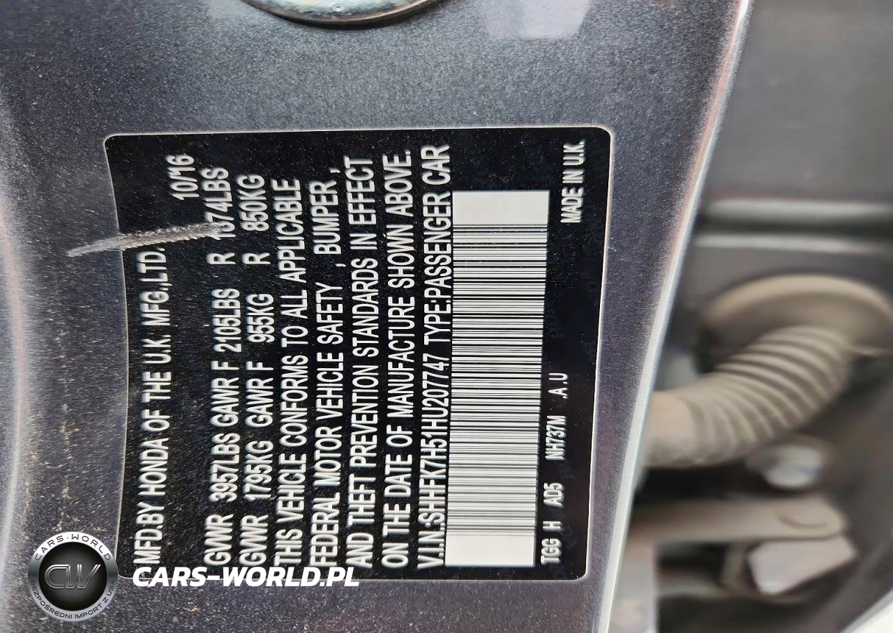 2017 Honda Civic Ex VIN:SHHFK7H51HU207747 - 12
