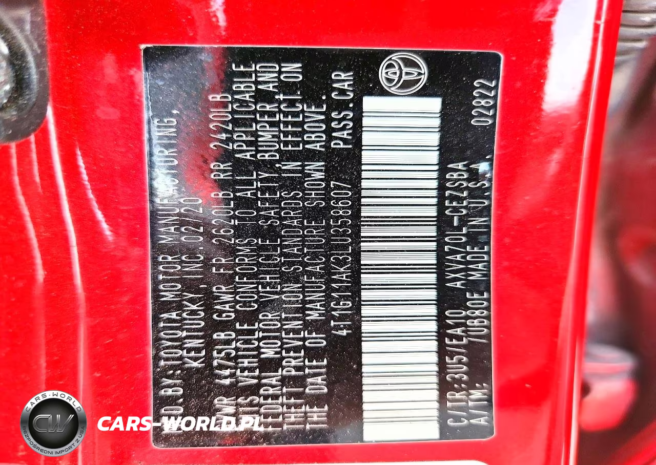 2020 Toyota Camry Se VIN:4T1G11AK3LU358607 - 13
