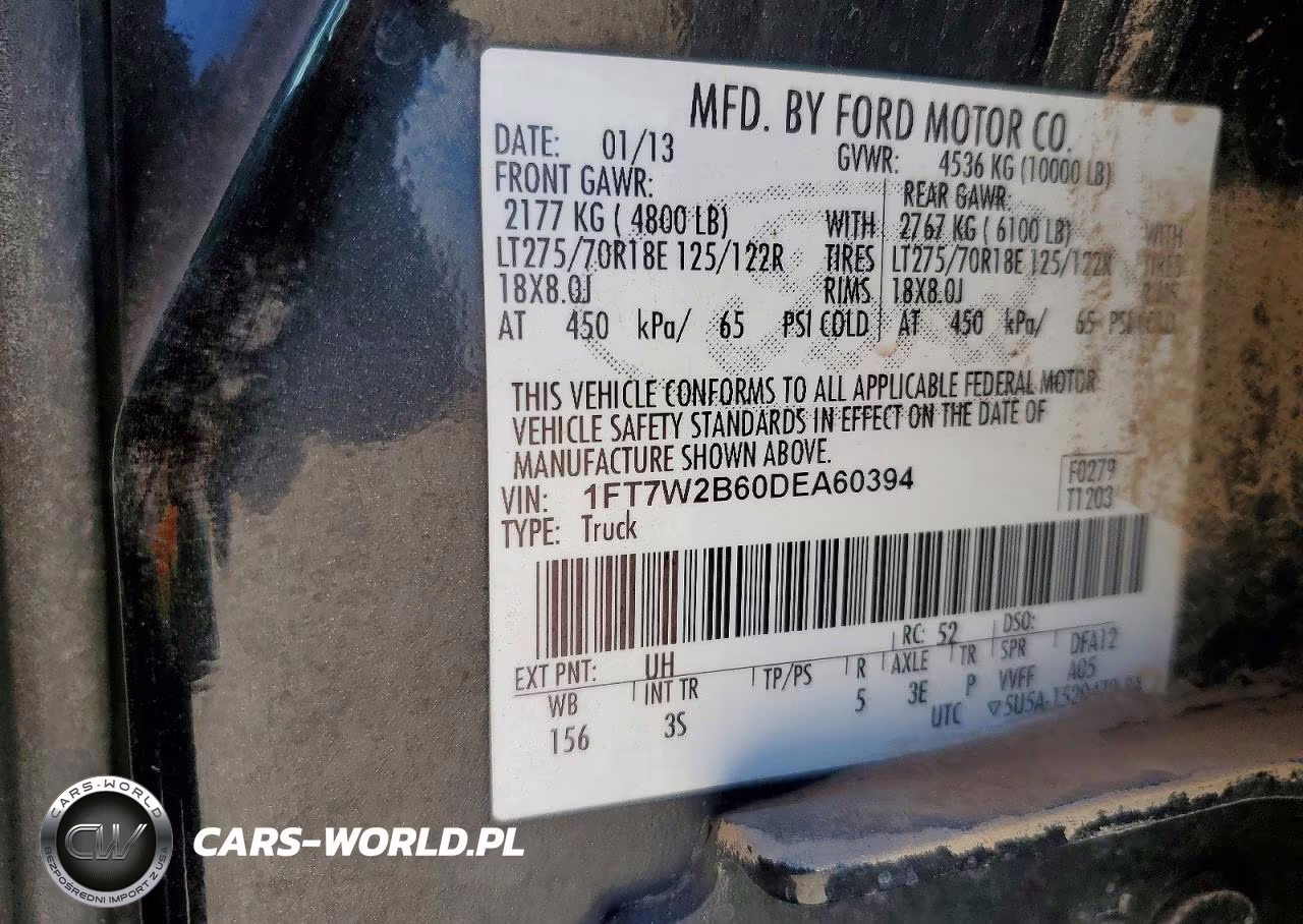 2013 Ford F250 Super Duty VIN:1FT7W2B60DEA60394 - 12