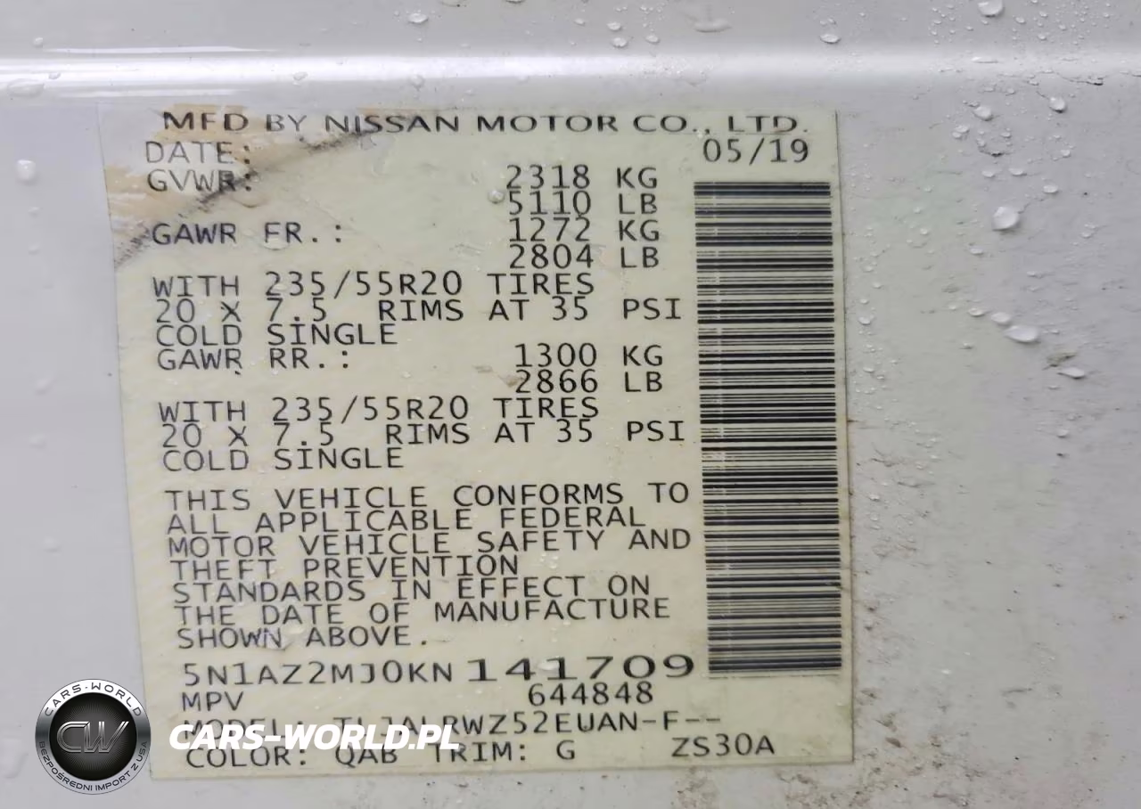 2019 Nissan Murano Sl VIN:5N1AZ2MJ0KN141709 - 14