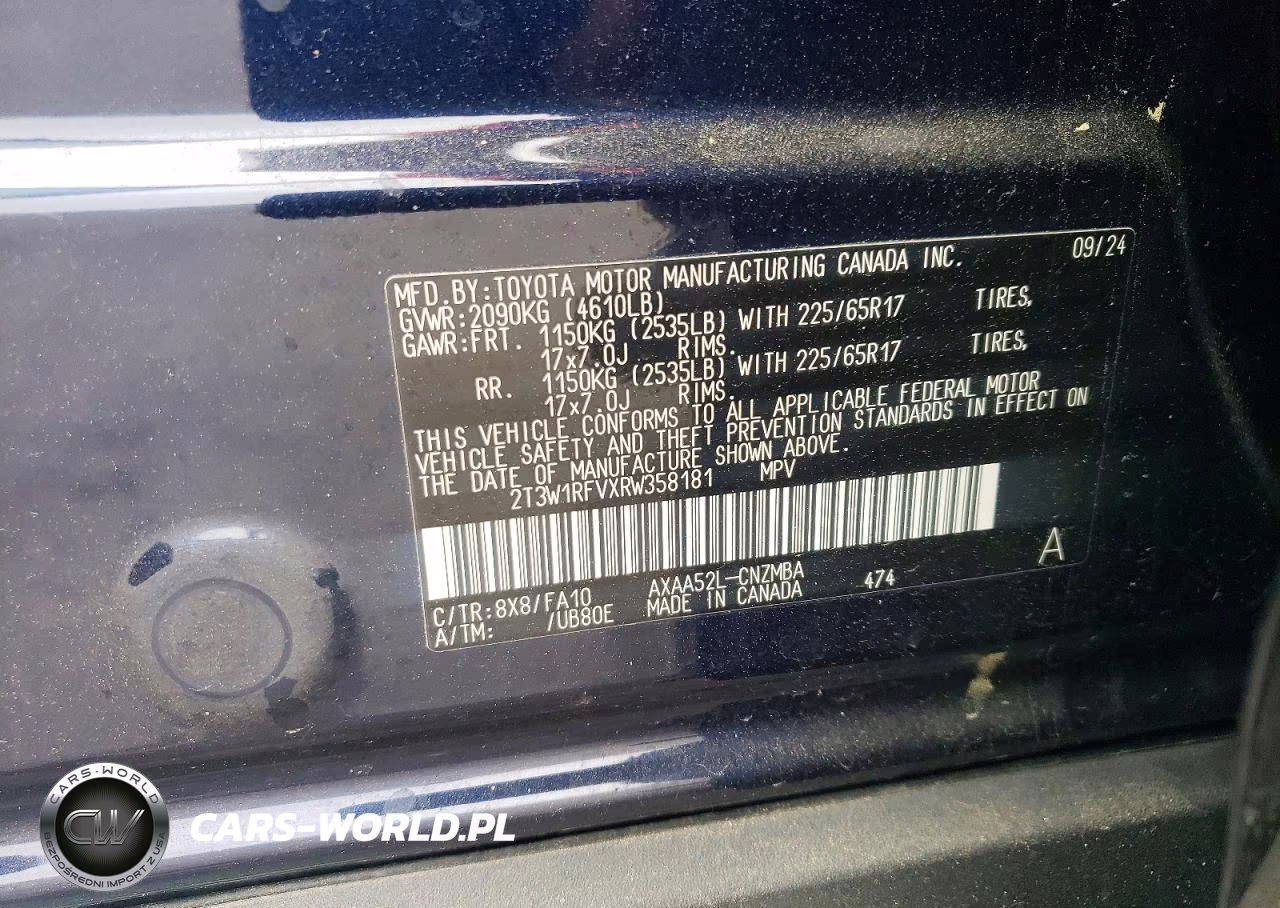 2024 Toyota Rav4 Xle VIN:2T3W1RFVXRW358181 - 13
