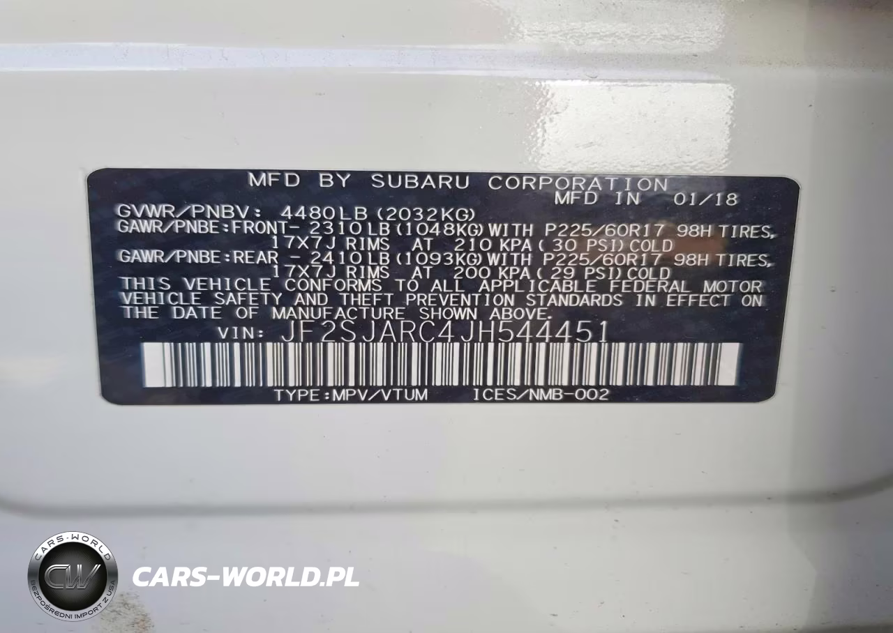 2018 Subaru Forester 2.5I Limited VIN:JF2SJARC4JH544451 - 12