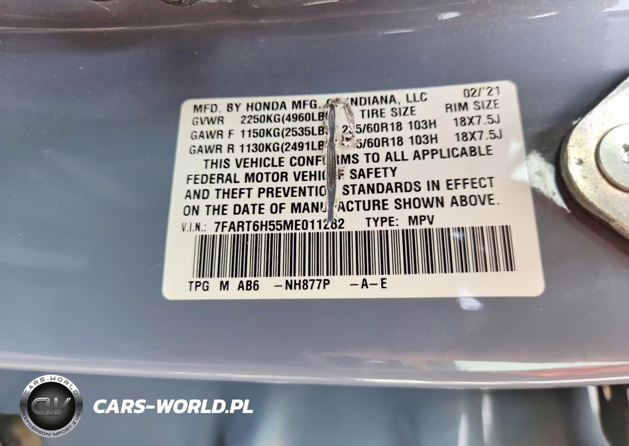 2021 Honda Cr-V Ex VIN:7FART6H55ME011282 - 13