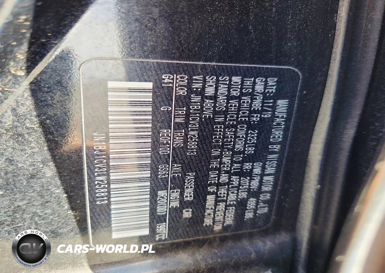 2020 Nissan Rogue Sport S VIN:JN1BJ1CV3LW258813 - 12
